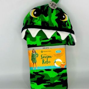 Member's Mark Boys' Plush Swim Robe Camo Lizard